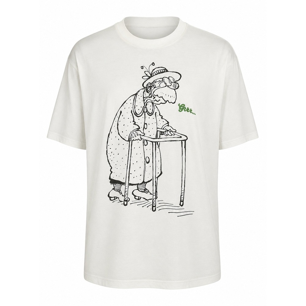 VTG 80s Grolsch Beer Promo Funny Old Lady Grr... Graphic Tee Mens XL Deadstock